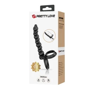 Pretty Love Dillion Double Penetration Anal Beads Cock & Ball Ring