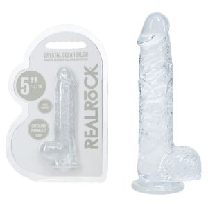 REALROCK 5'' Crystal Clear Dildo with Balls - Clear
